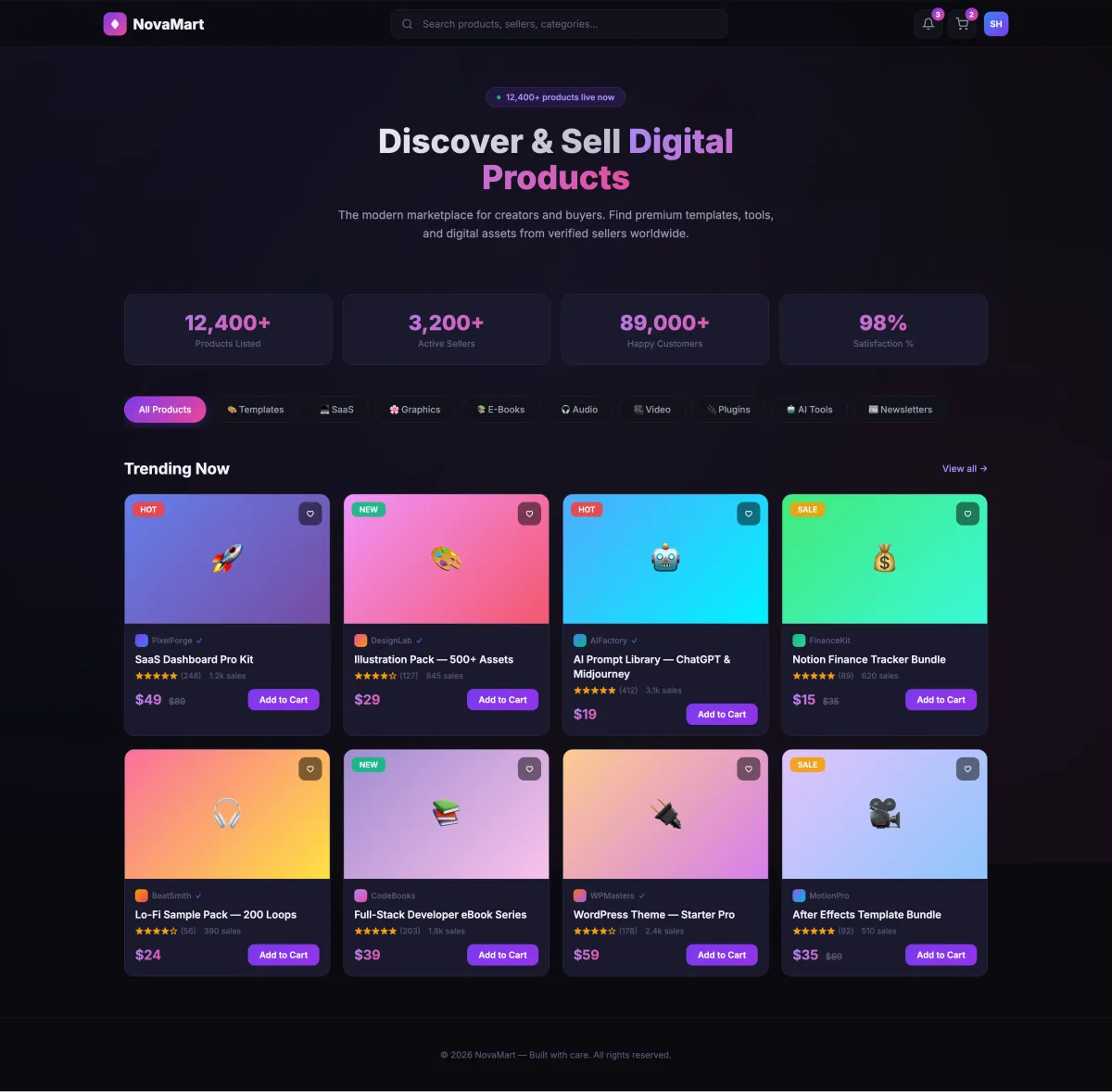 NovaMart marketplace